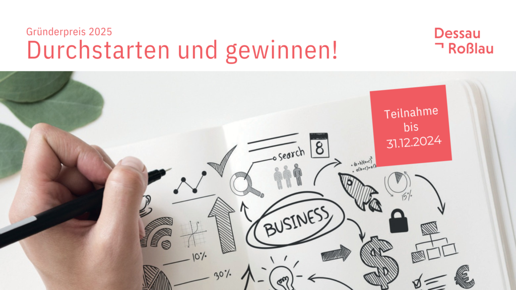 Gründerpreis 2025 der Stadt Dessau-Roßlau: Bewerben lohnt sich